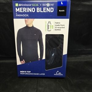 New With Tags Paradox Merino Blend Top - Black Size Large
